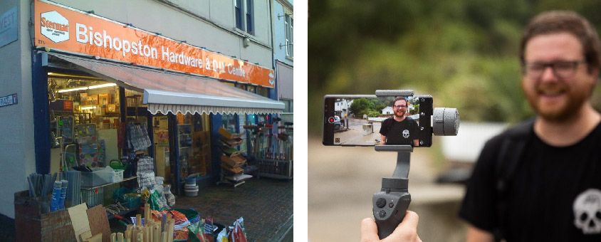 Bishopston Hardware and Jack filming James