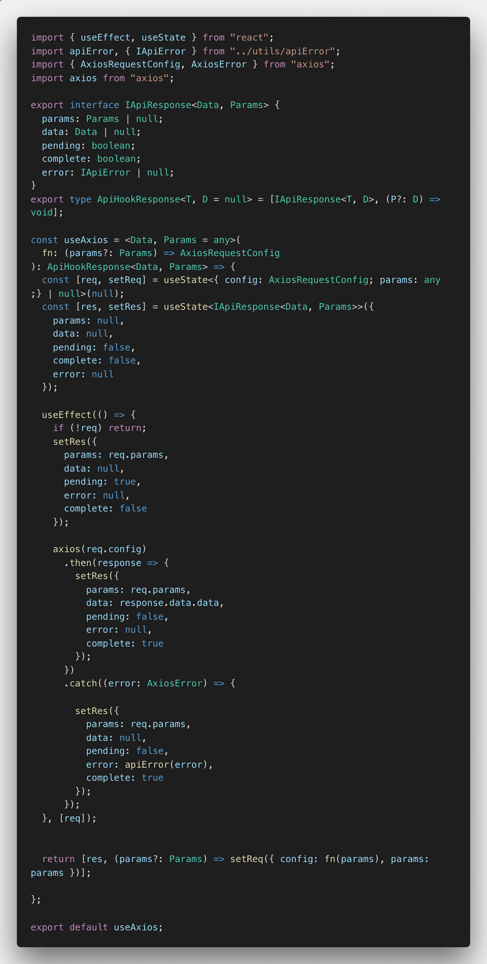 Code snippet - wrapping the logic