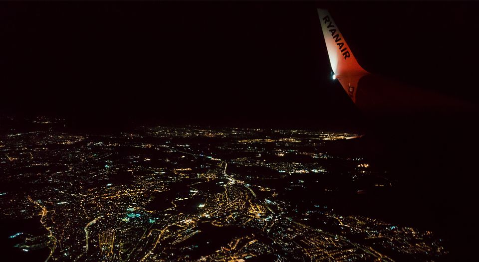 View from Ryanair airplane