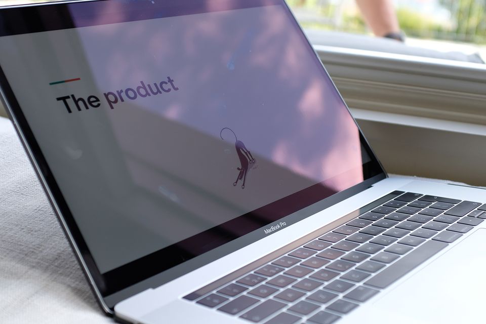 Laptop with product screen